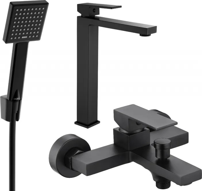 Mexen Uno R45 комплект за вана, черен - 71413R45-70