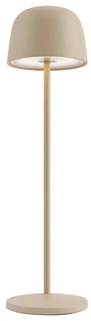 Настолна лампа бежова с включен LED акумулатор със станция за зареждане IP65 - Raika