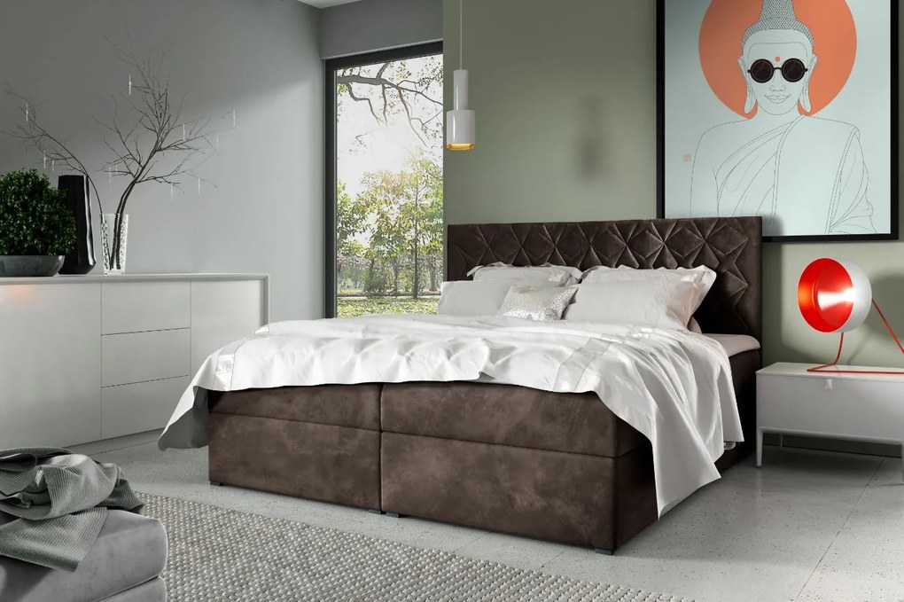 Тапицирано легло Box 7-Kafe-180 x 200