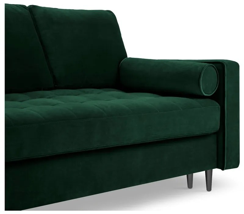 Разтегателен диван от зелено кадифе Santo - Milo Casa