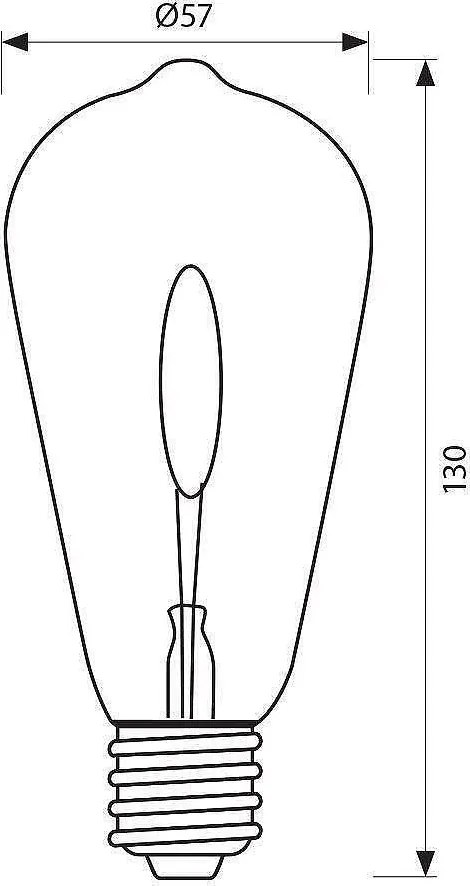 LED крушка VIVALUX GLOW LED, 0.6W, E27, 1800K