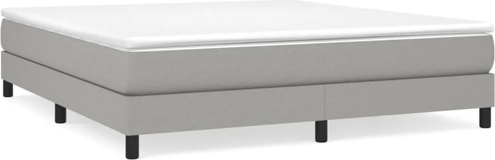 3120532 vidaXL Рамка за легло с пружини, светлосива, 180x200 см, плат