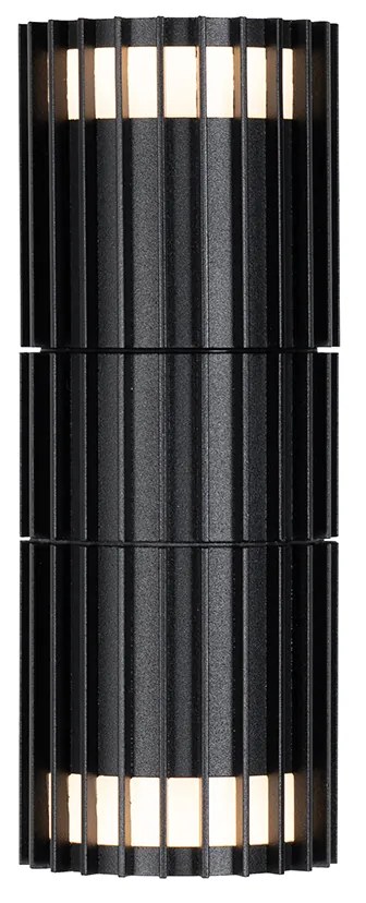 Дизайнерска външна стенна лампа черна 2-светлина IP44 - Boris