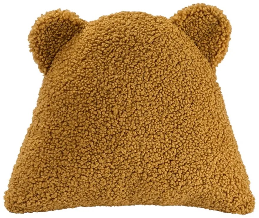 Кафява детска възглавница за диван от букле Bear – Wigiwama