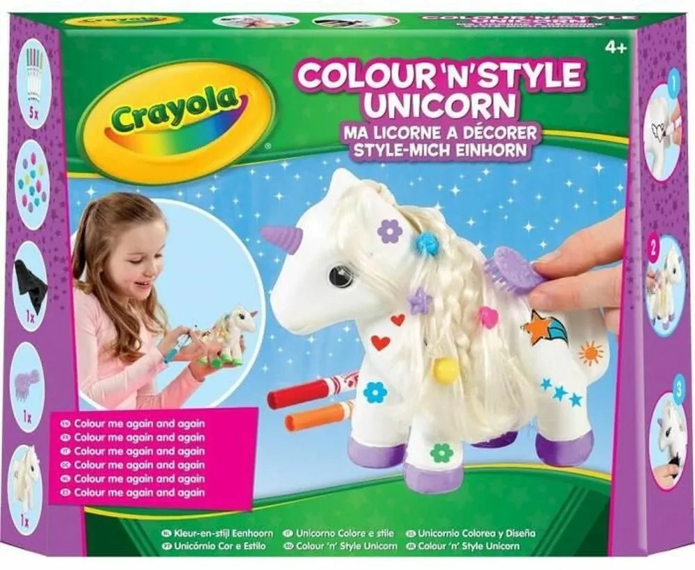 Занаятчийска игра Crayola Decorate your Unicorn (FR) Червен Многоцветен