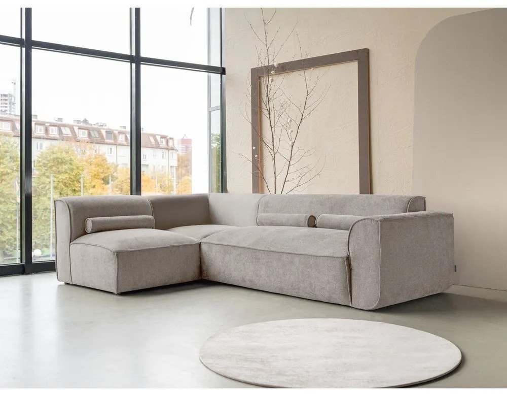 Бежов ъглов диван (ляв ъгъл) Flex Felix – Miuform