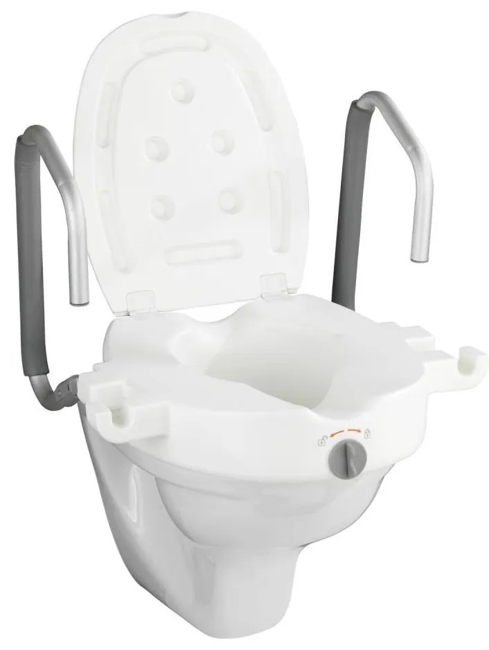 WENKO 20924100-Тоалетна седалка SECURA 55x47,5 см бяла/сребриста