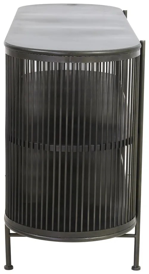 Черен метален нисък скрин с чекмеджета 149x80 cm Yinthe - Light & Living