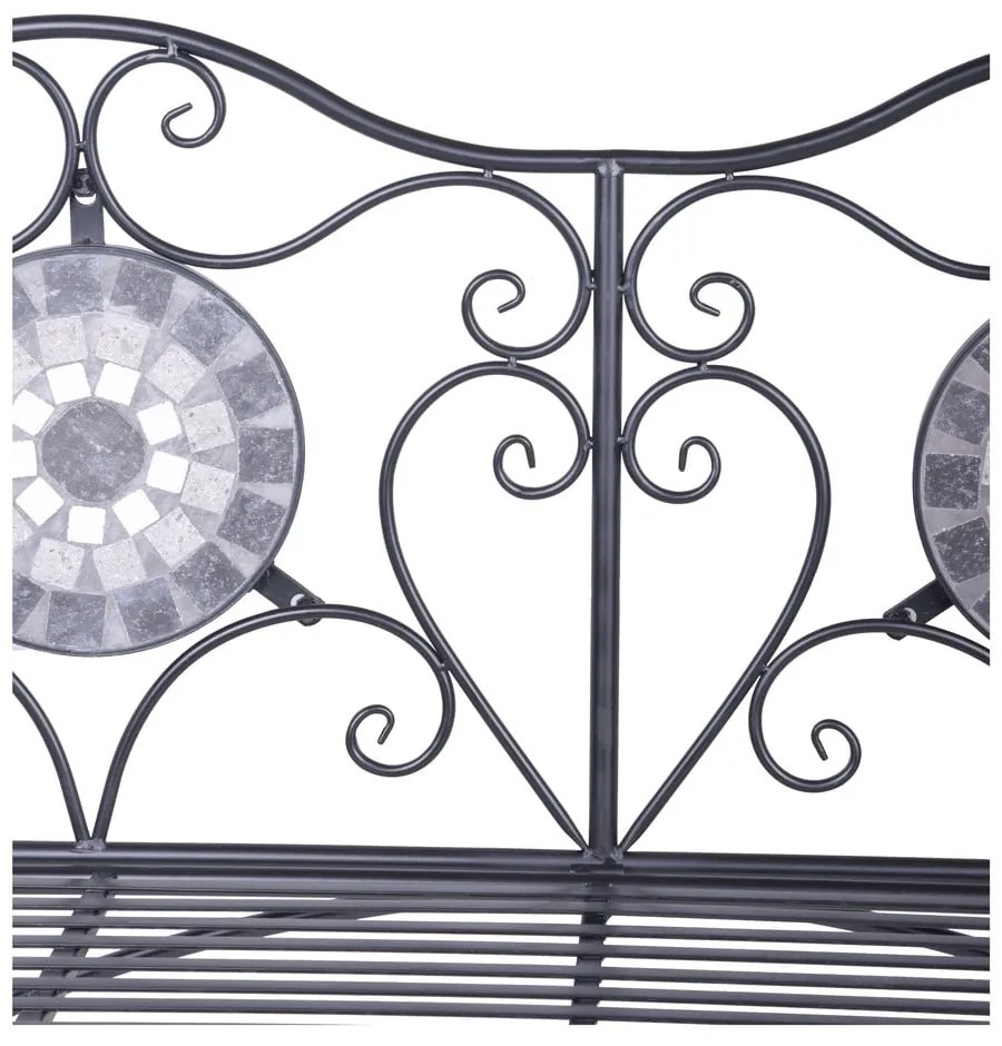 Черна метална градинска пейка Jalua – Garden Pleasure