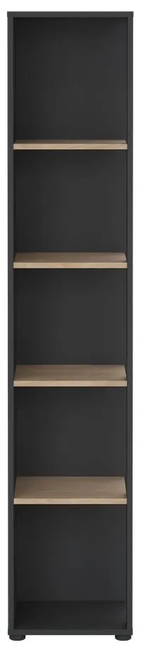 Етажерка за книги в дъбов декор в цвят антрацит-натурален 41x205 cm Sign - Tvilum