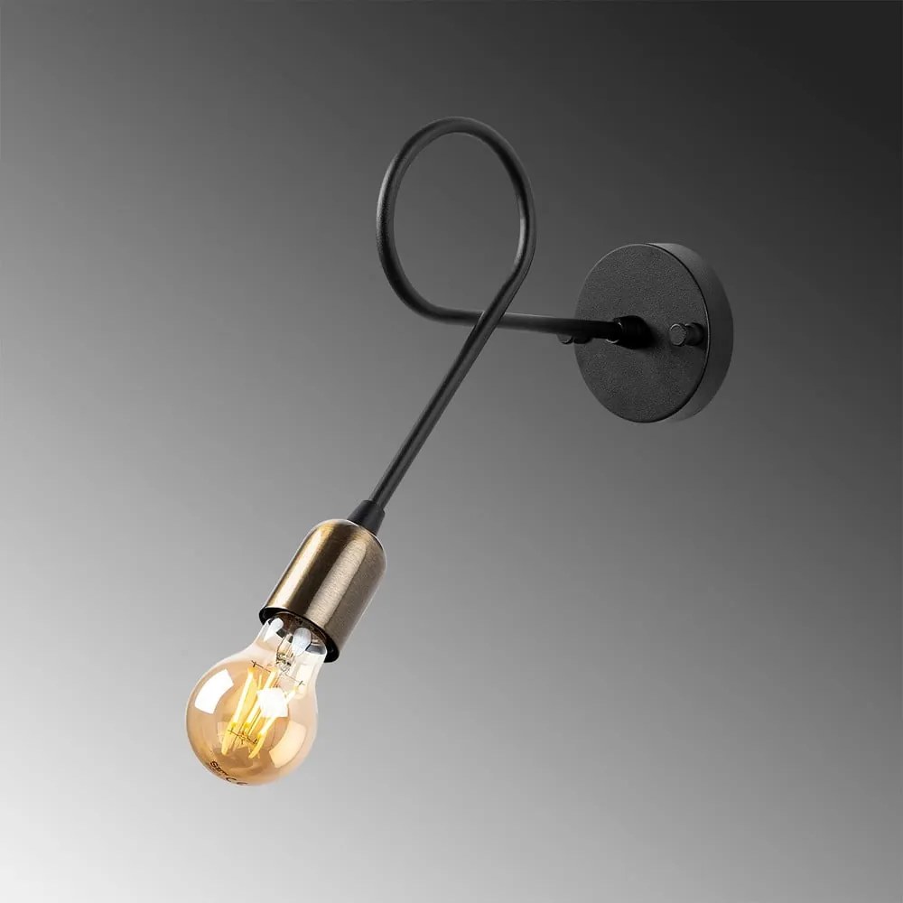 Черна стенна лампа Viraj – Opviq lights