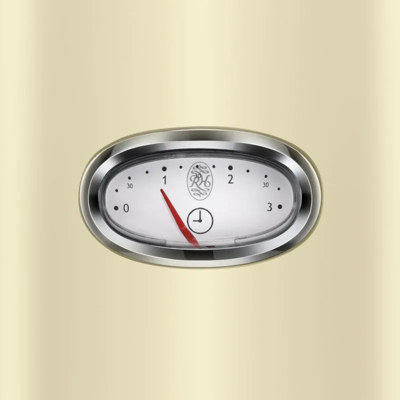 Тостер за хляб Russel Hobbs Retro Vintage Cream 21682-56, 1300W, 2 филийки, 6 нива, Ретро индикаторна скала, Lift & Look, Бързо препичане, Кремав/инокс