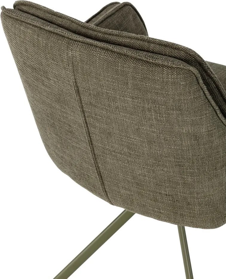 Зелени тапицирани трапезни столове в комплект 2 бр. Keiko – Marckeric