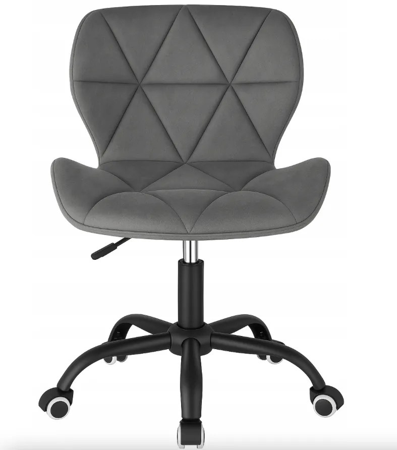 Ергономичен въртящ се офис стол - кадифе tъмнозелено