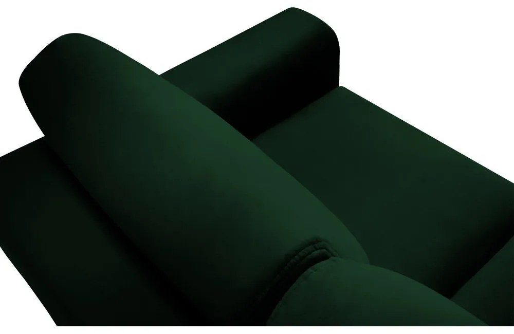 Зелен кадифен разтегателен диван с място за съхранение 235 cm Kyoto – Cosmopolitan Design