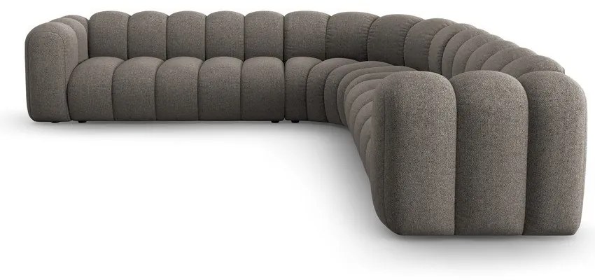 Тъмносив шенилов модулен ъглов диван Lupine – Micadoni