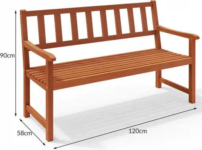 Градинска пейка Kensington 120 см - акациева дървесина