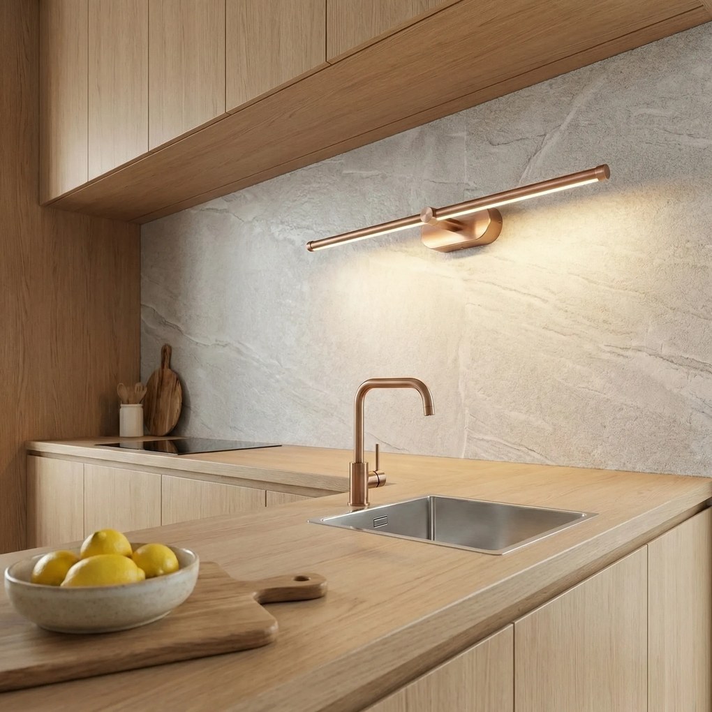 LED аплик за баня APP1896-1W 60 cm BRUSH COPPER