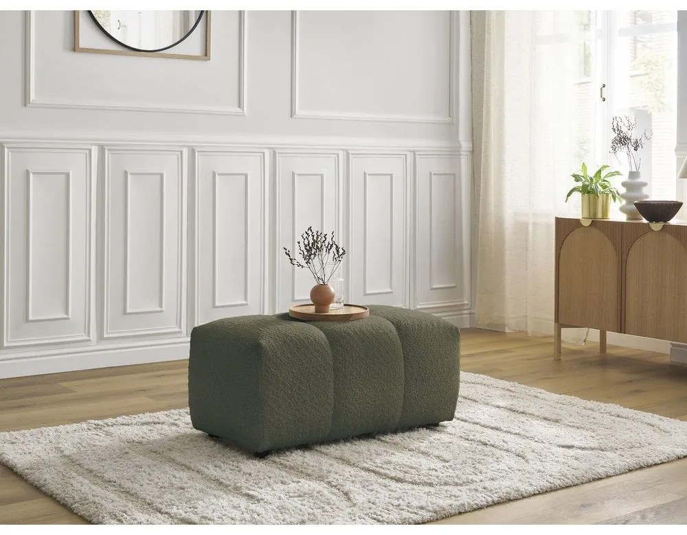 Табуретка от букле в цвят каки Roxelane – Bobochic Paris