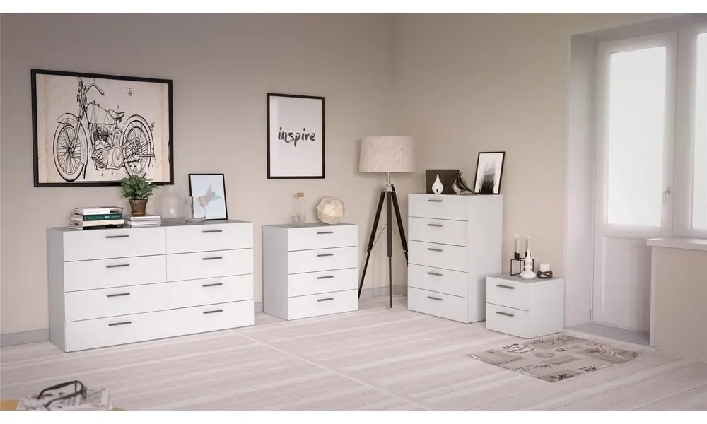 Бяло нощно шкафче Pepe - Tvilum