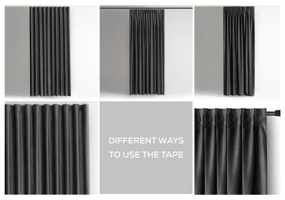 Сиво затъмняващо перде 140x270 cm – Restilo