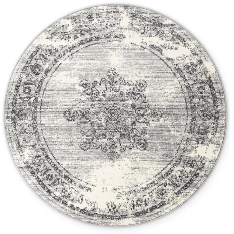 Сиво-кремав кръгъл килим ø 120 cm Gloria Lydia – Hanse Home