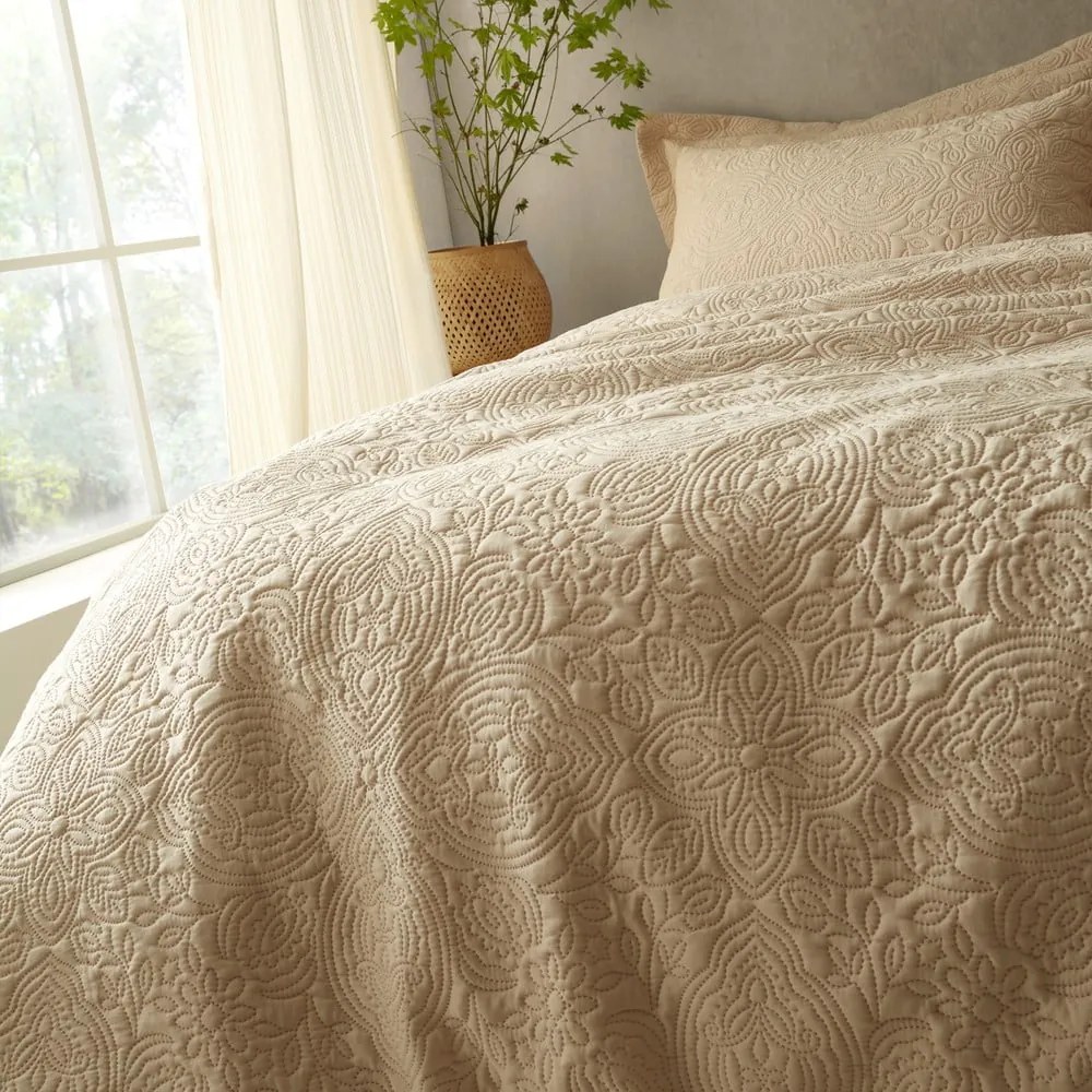 Бежово двойно удължено спално бельо 230x220 cm Casablanca Pinsonic – Pineapple Elephant