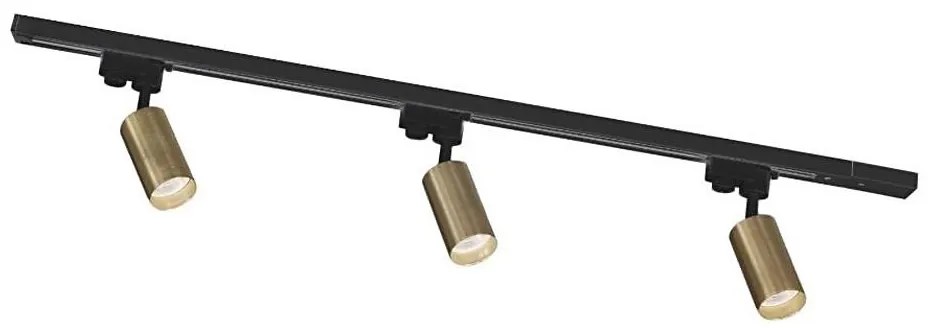Zuma Line 3552 - Спот за релсова система TUBE 3xGU10/35W/230V черно/златно