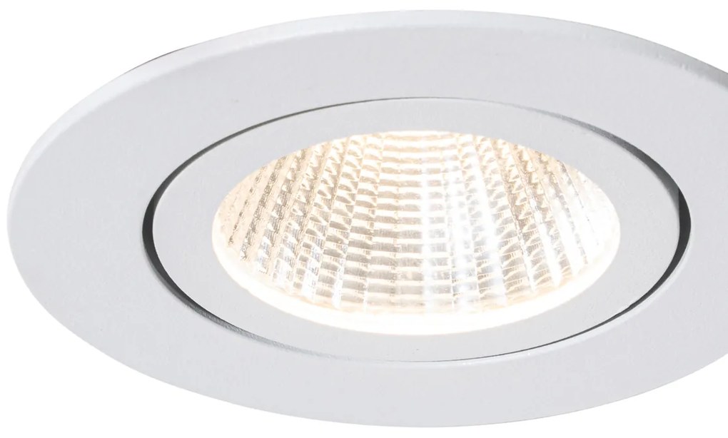 Set van 6 inbouwspots wit 6,8cm incl. LED 750 lm dimbaar IP23 - Gaius