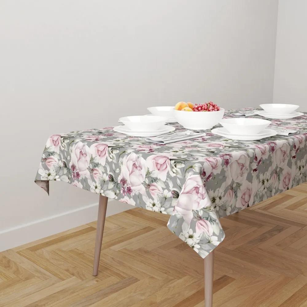 Красива покривка за маса с печат на божури Широчина: 80 см | Дължина: 80 см