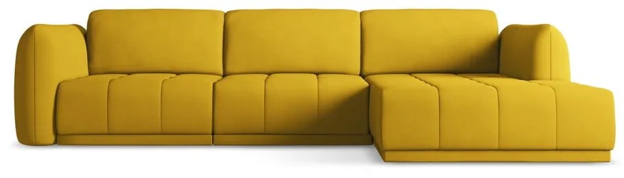Жълт ъглов диван (десен ъгъл) Hoku – Makamii