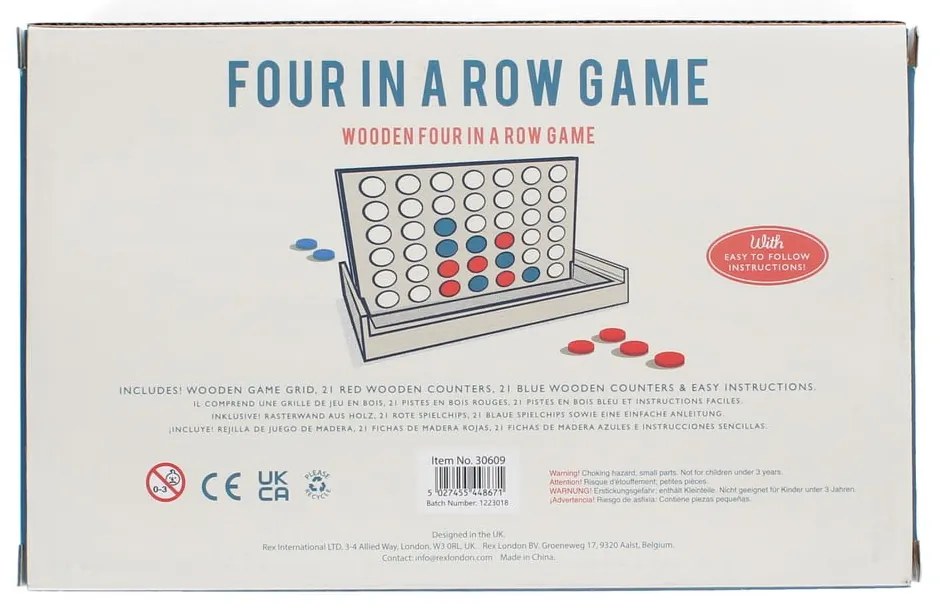 Настолна игра Four in a Row game set – Rex London