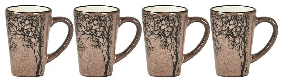 Светлорозови глинени чаши за еспресо в комплект от 4 бр. 100 ml Hela – Villa Collection