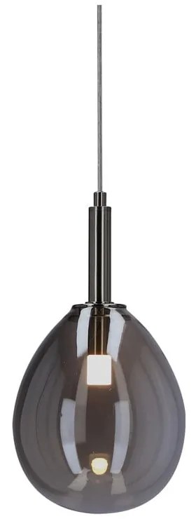 Сиво LED висящо осветително тяло със стъклен абажур Lukka – Candellux Lighting