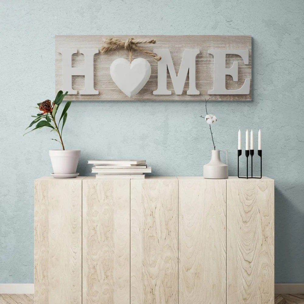 Картина на платно – С надпис Home във винтидж вариант