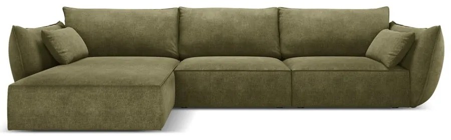 Зелен ъглов диван (ляв ъгъл) Vanda - Mazzini Sofas