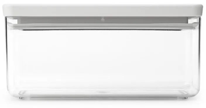 Кутия за съхранение на продукти Brabantia Tasty+ Stackable 1008874, 1.5 л, Силиконово уплътнение, Без BPA, Светлосив
