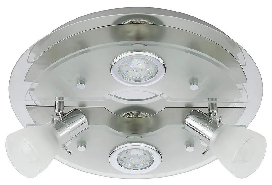 Briloner 3560-042 - LED Таванна Точково осветително тяло VASO 2xGU10/3W + 2xE14/3,2W/230V