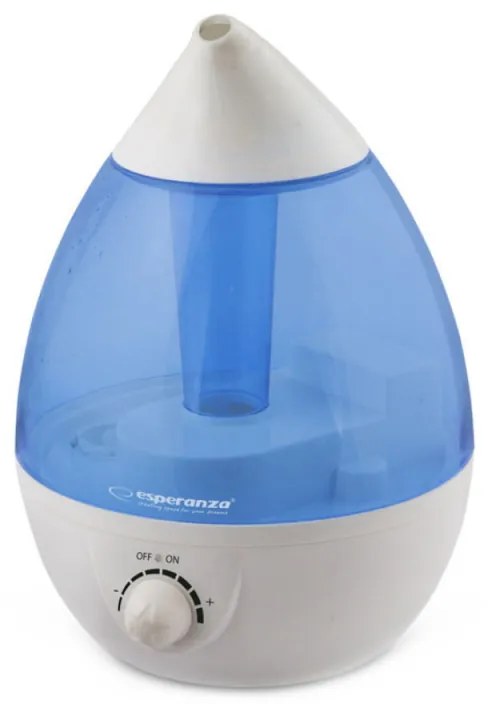 Овлажнител за въздух Esperanza EHA005, 25W, 2.6 л, 3 нива, 300 мл/ч, 40 кв/м., Бял/син