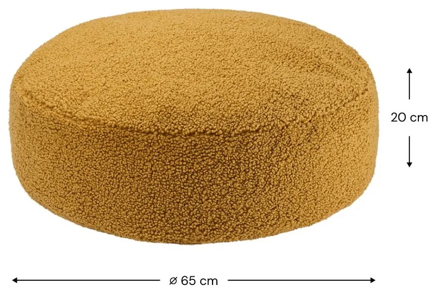 Кафяв детски пуф от букле Round – Wigiwama