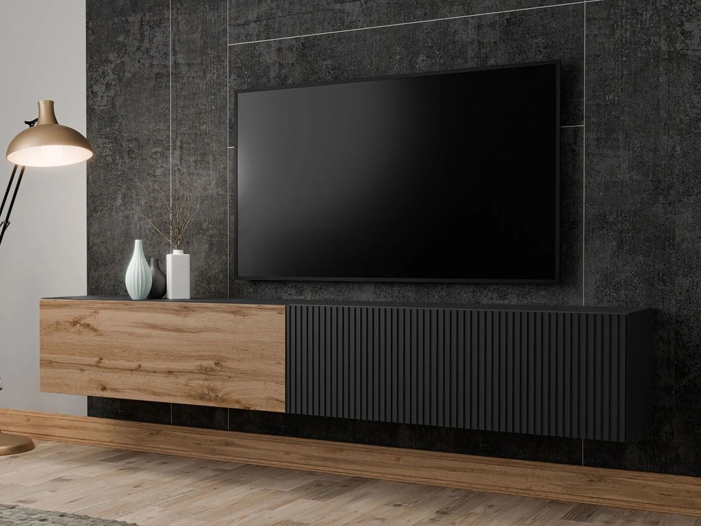 ТВ стойка Capital-Тъмно сиво-Fusiko