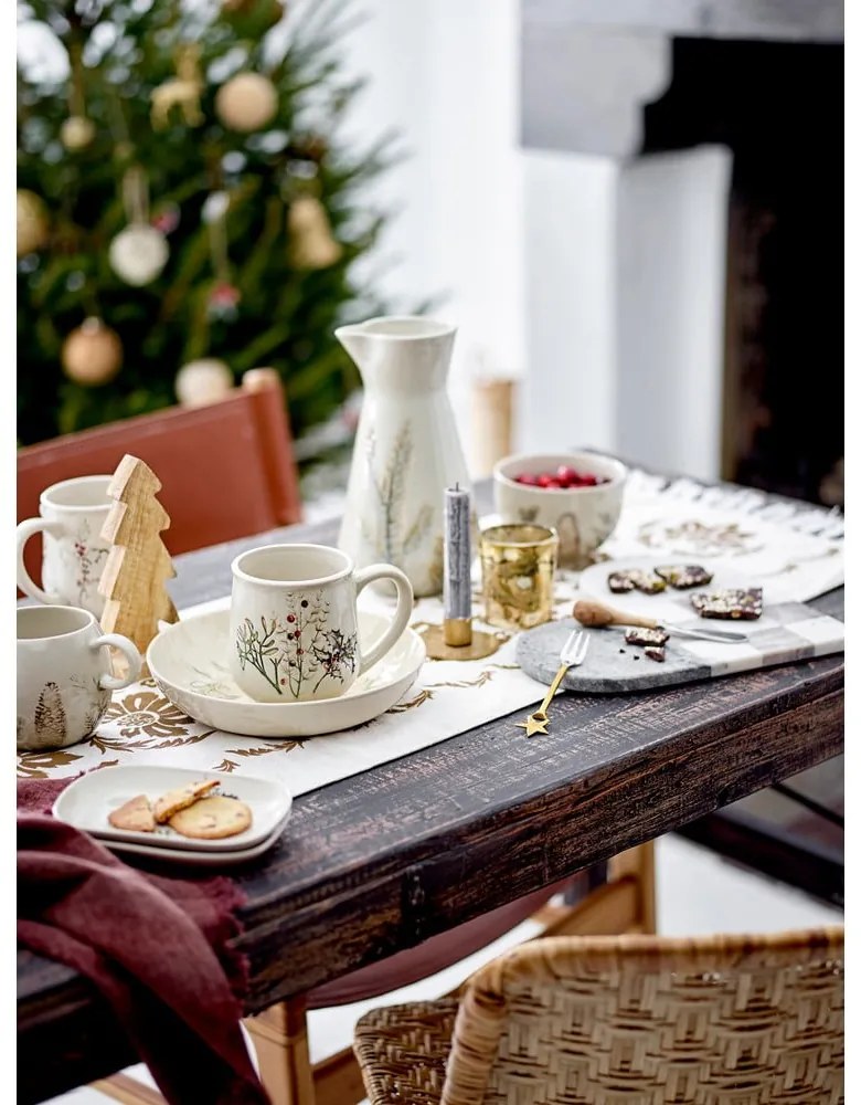 Кремава глинена купичка с коледен мотив 450 ml Hollie – Bloomingville