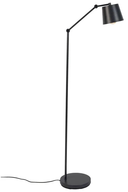 Черна подова лампа с метален абажур (височина 135 cm) Hajo – White Label