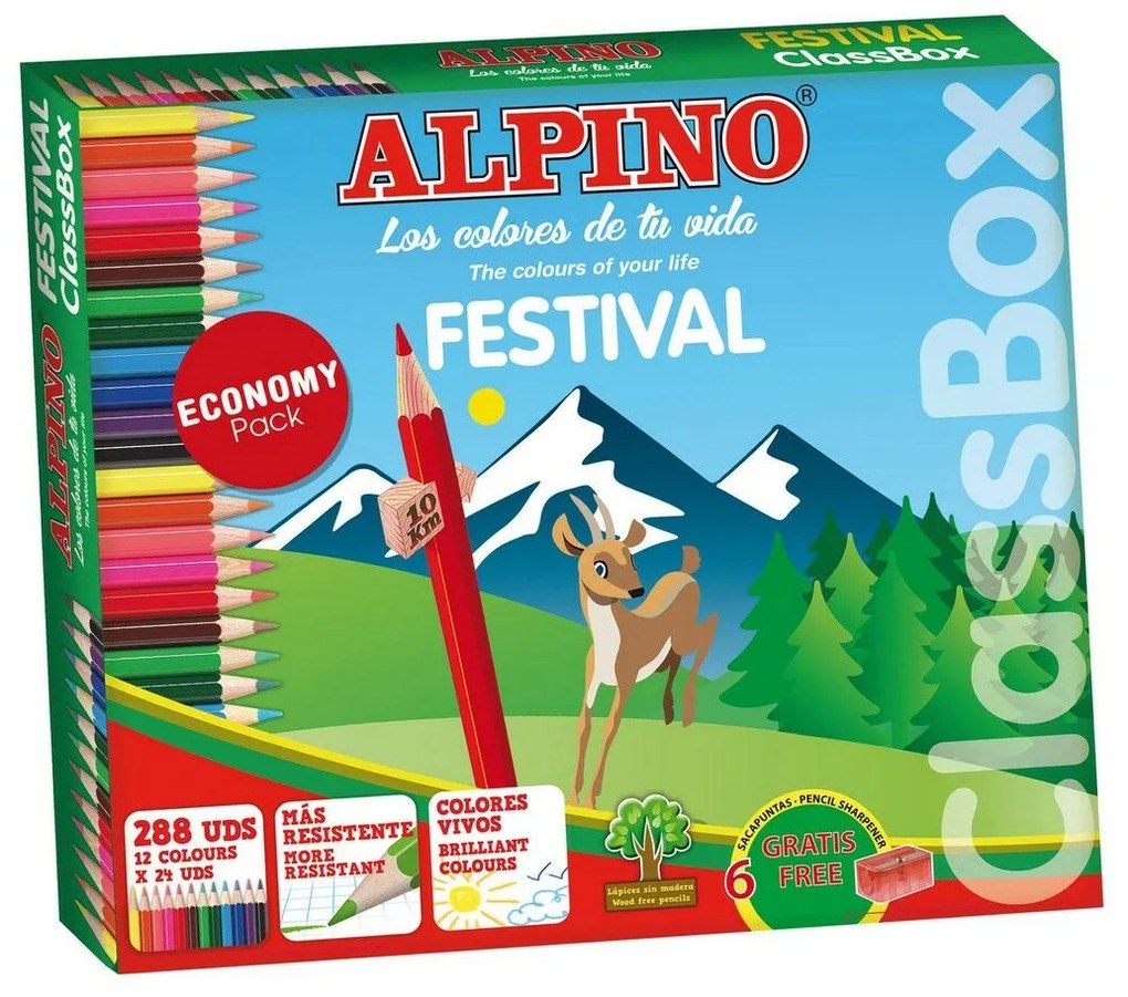 Цветни моливи Alpino Festival 288  броя