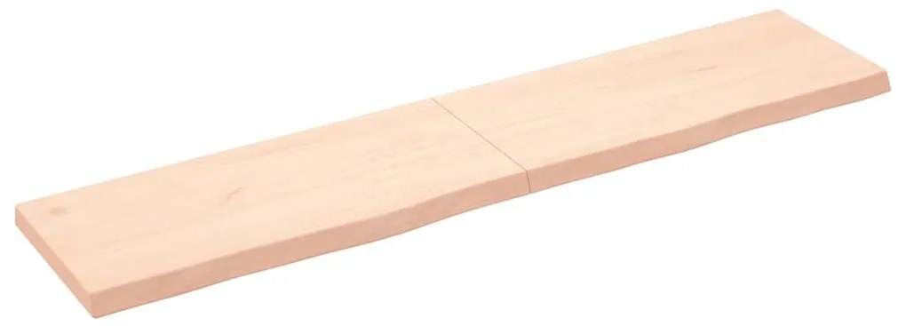 363599 vidaXL Стенен рафт, 180x40x(2-6) см, необработен масивен дъб