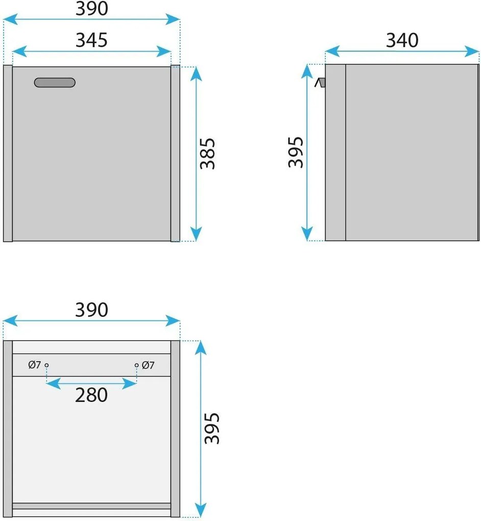 Комплект мебели за баня с мивка Molly 40cm Beige
