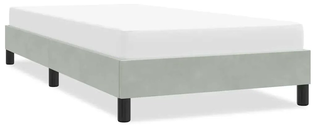 4101337 vidaXL Рамка за легло без матрак Светло сиво 90x210 cm Кадифе