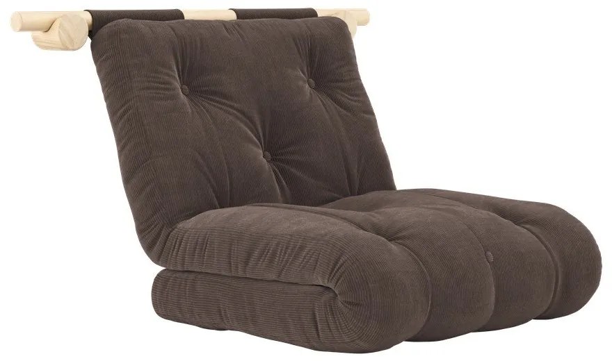 Тъмнокафяво кресло от рипсено кадифе Hooked – Karup Design