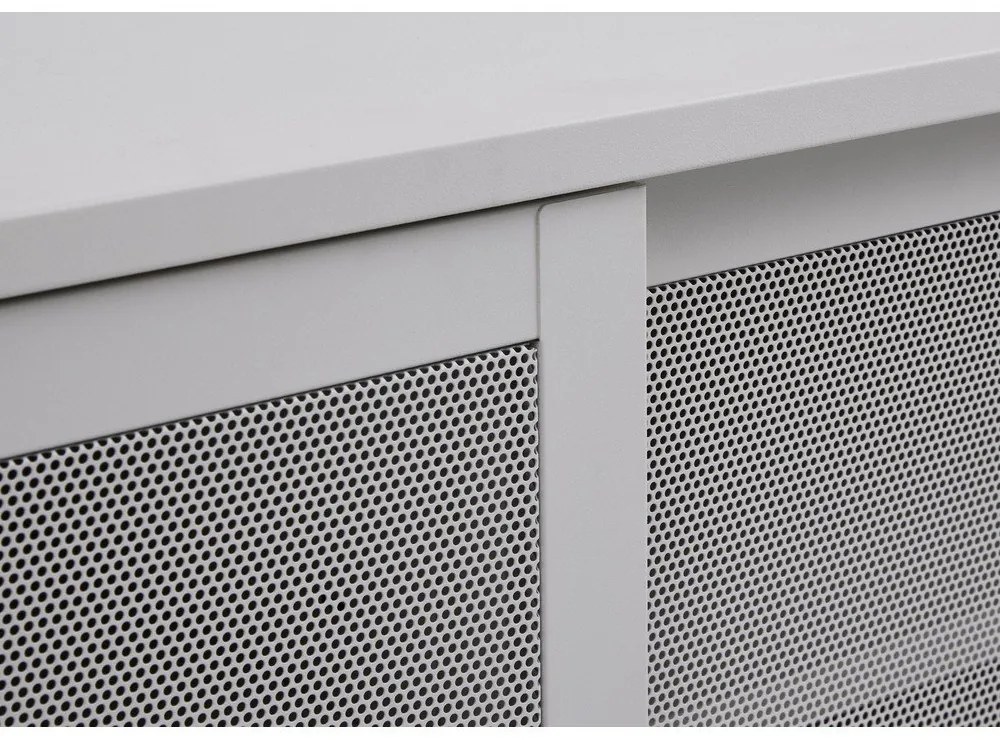 Сива метална маса за телевизор 160x55x45 cm Veep – Unique Furniture