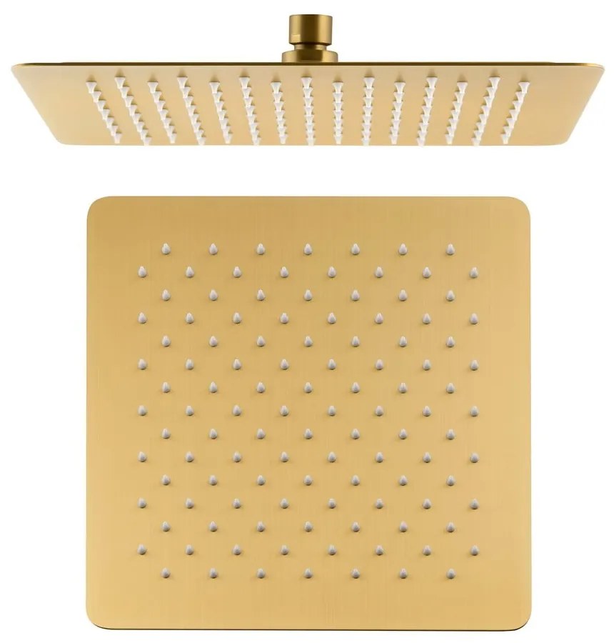 Душ глава от неръждаема стомана в златист цвят Slim – Sapho